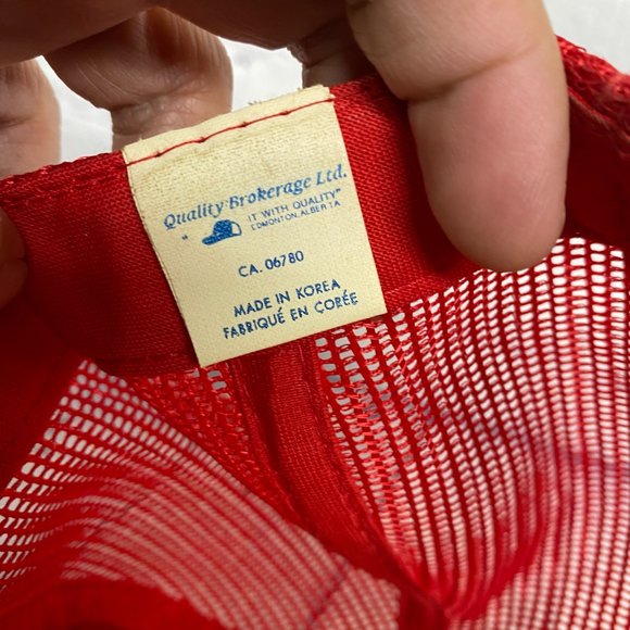 Vintage Trailer Care Hat Cap Snapback Red White Trucker Mesh Embroidered Patch - Picture 8 of 12